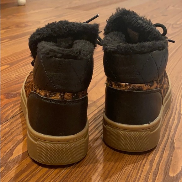 Marc Fisher LTD Leopard Shearling Booties - Picture 4 of 11